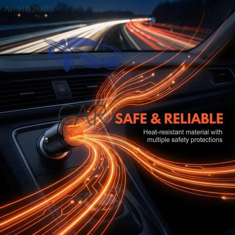 2026 New Dual Port USB C Car Charger Max 100W Fast Charging 
