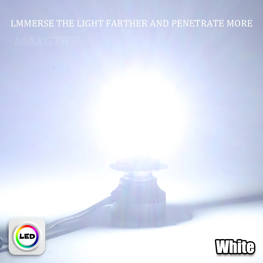 2x V3F Series H1 H4 H7 H8 H11 9006 9005 HB3 LED Headlight Bulbs Canbus 28000LM 130W MINI Size White LED High Low Beam With Fan