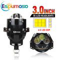 3Inch Bi LED Laser Projector Headlight Bulb H4 9005 9006 H7 