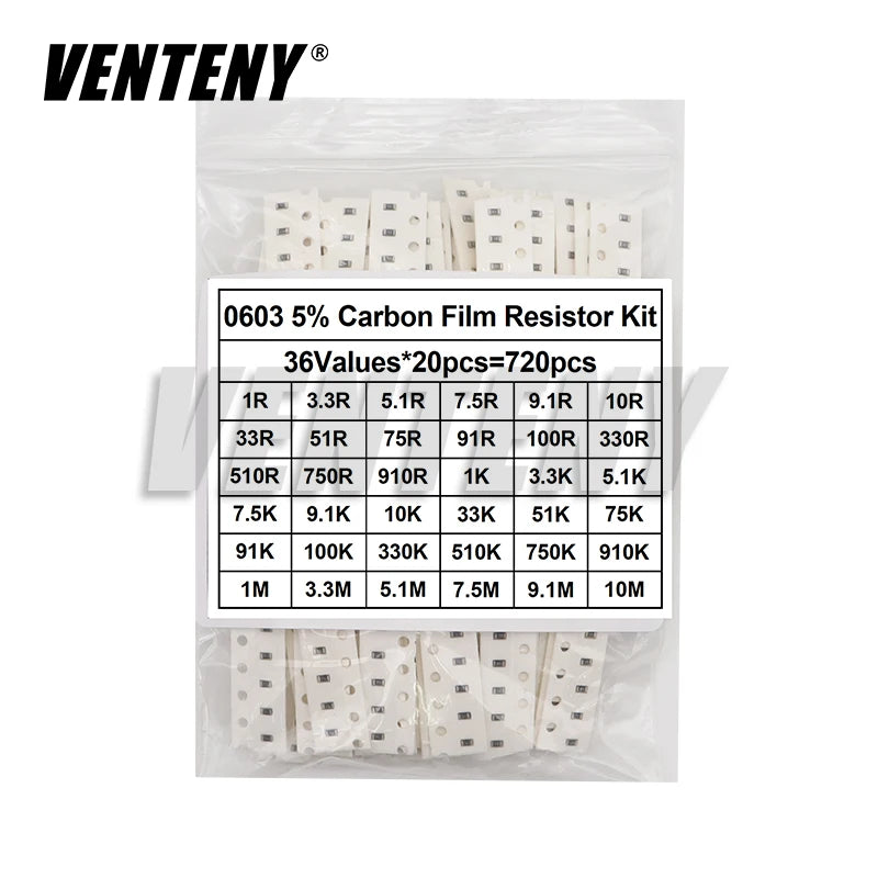 0402 0603 0805 1206 1210 2010 2512 SMD Chip Resistor Sample 