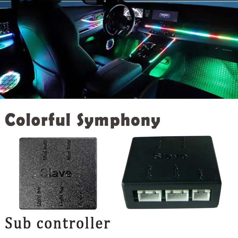 18/22 in 1 Symphony RGB Atmosphere Lamp Parts 20/35/75/110CM Light Strip Speaker Storage Light Extend Line Main/ Sub Controller