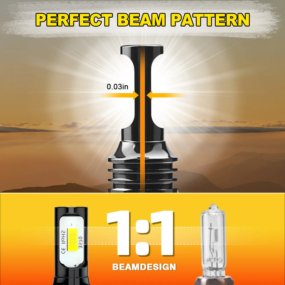 ROADSUN 1/2PCS Motorcycle LED Headlight Bulbs Upgrade High Q