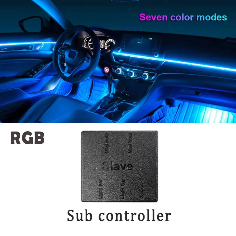 18/22 in 1 Symphony RGB Atmosphere Lamp Parts 20/35/75/110CM Light Strip Speaker Storage Light Extend Line Main/ Sub Controller