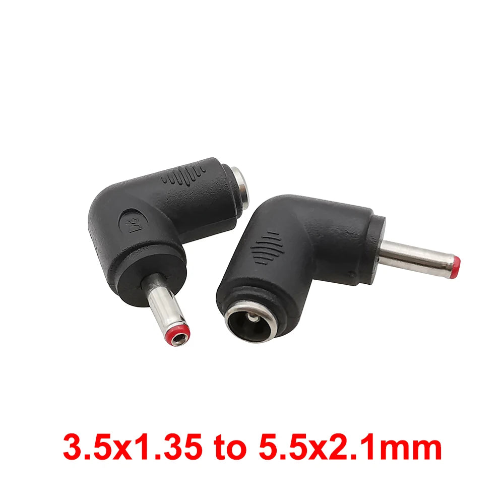 5/2/1Pcs Right Angle DC 5.5 x 2.1mm Female Jack to 3.5x1.35 