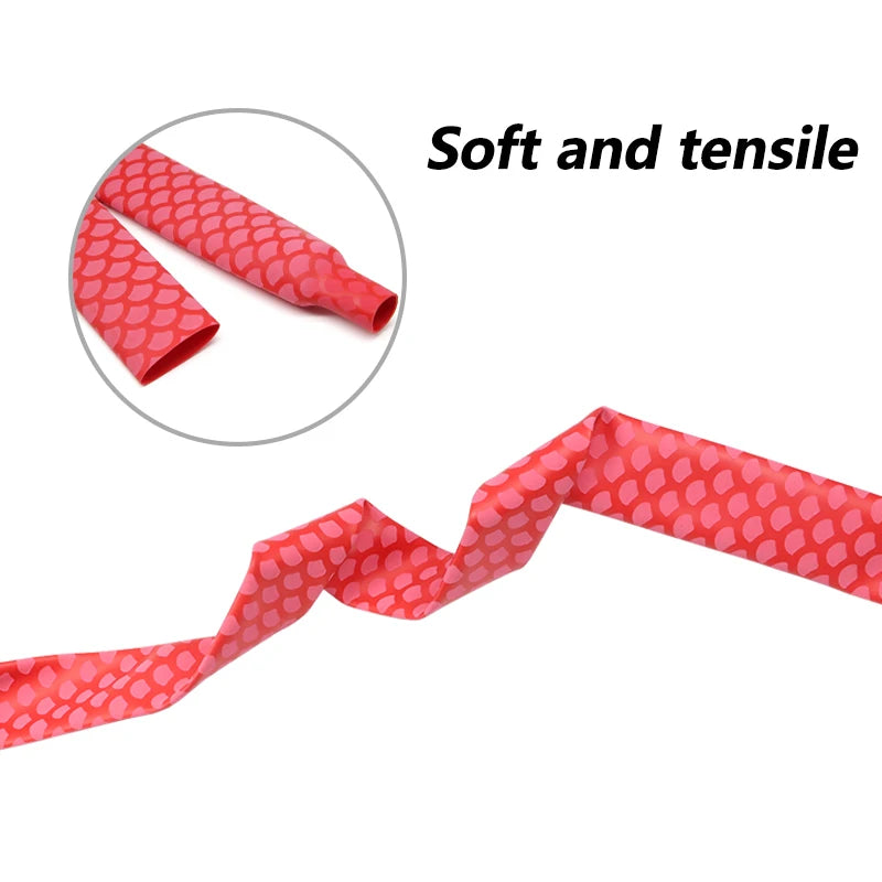 1m/pc Fish Scale Anti-slip Heat Shrink Tube Dia.15 45mm 2 1 