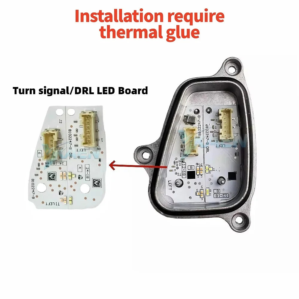 LED Headlight Daytime Running Light Turn Signal Module White DRL Boards for Seat