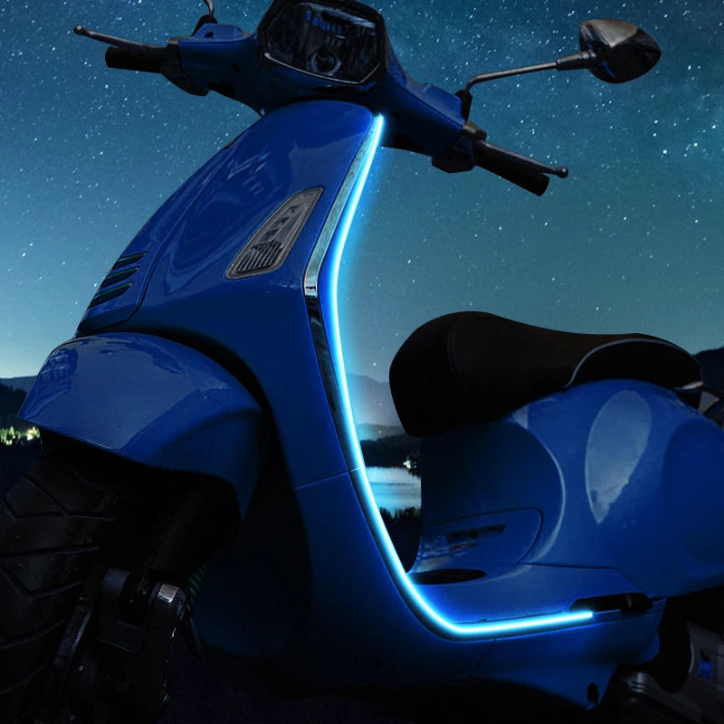 BLALION 12V Motorcycle LED Ambient Decorative Strip Light Ca