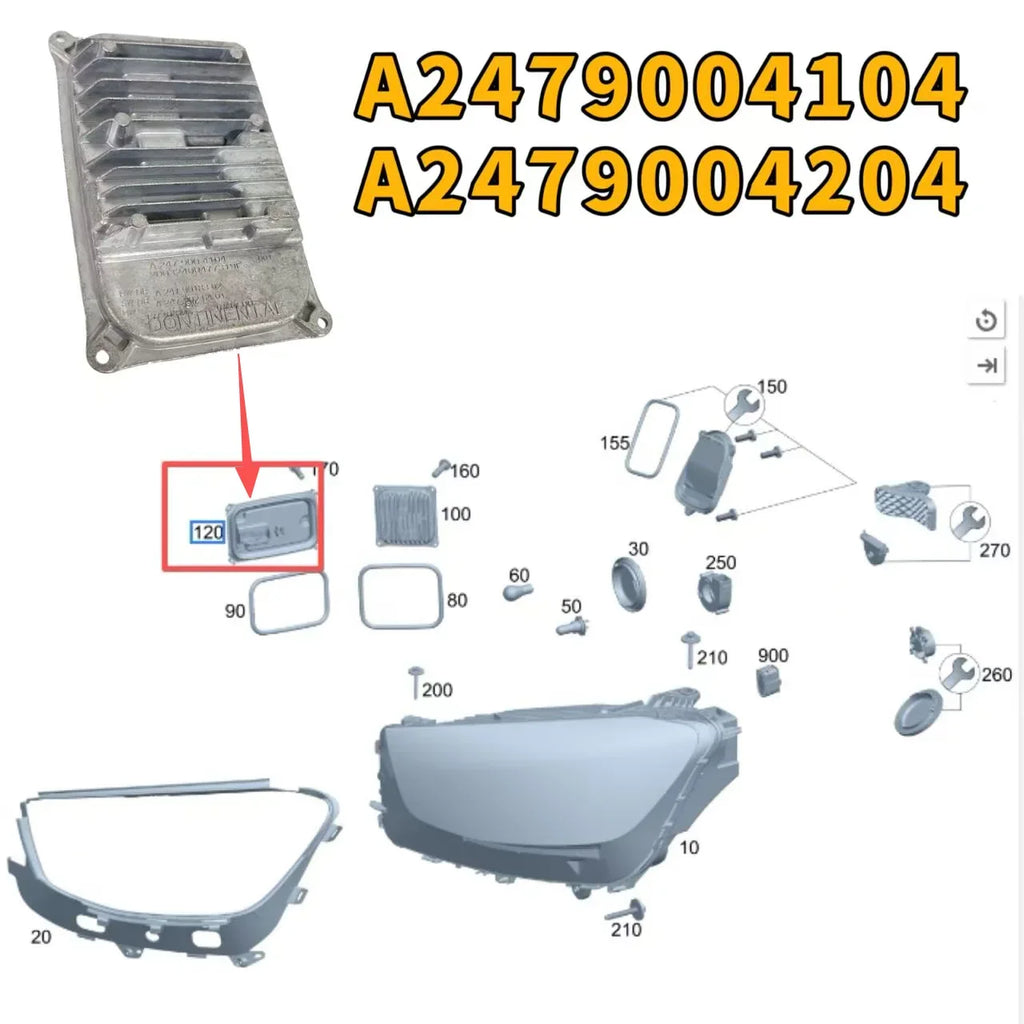 Headlight Ballast LED Driver Module For Mercedes-Benz W253 W205 W213 W167 for Mercedes-Benz W213 W253