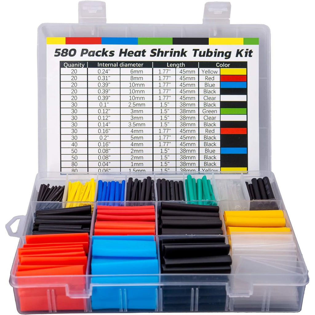 580/560Pcs Heat Shrink Tubing Kit EVA Material in 6 Colors 1
