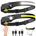 1/2/3PCS LED Induction Headlamp Camping Search Light USB Rec
