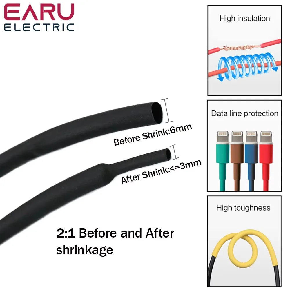 150-750pcs Heat-shrink Tubing Thermoresistant Tube Heat Shri