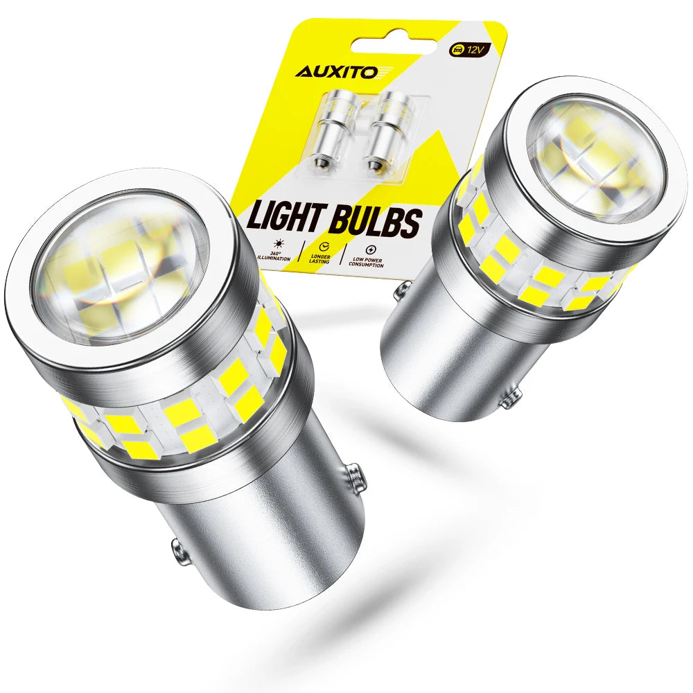 2Pcs AUXITO T4W LED Lamp BA9S LED Bulb 12V Canbus Error Free for Car Interior Dome Map Instrument Door Light Non-Polar Plug&Play