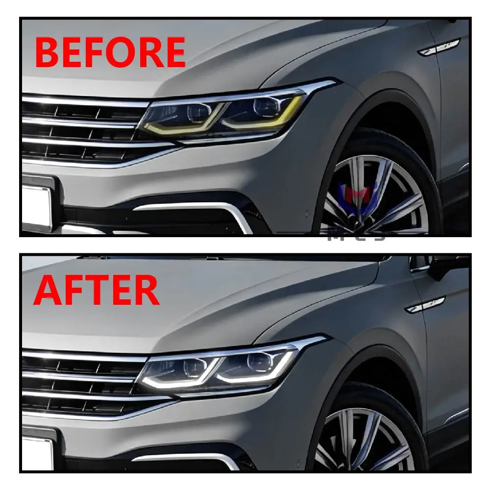 Headlight Angel Eye DRL Chip Boards Light Guide Acrylic Tube Strips Daytime Running Light for Volkswagen