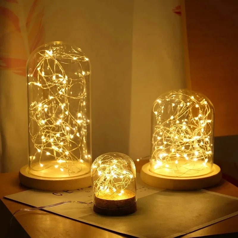 1/5/10pcs Fairy Lights String Button Battery Light Home Deco