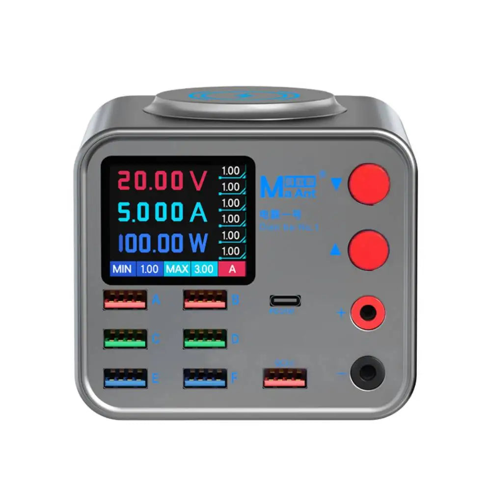 DianBa No. 1 PD 8-Port LCD Multi-Function Fast Charger Wirel