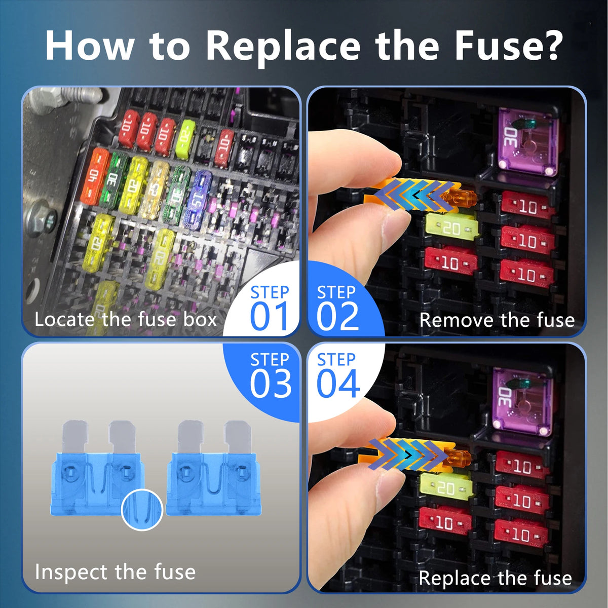 300/180/100pcs 32V Car Blade Fuse Assortment Kit Auto Truck 