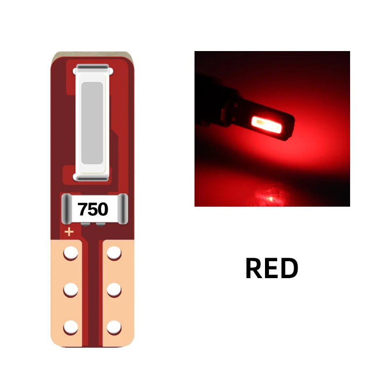 10/20/50 PCS T5 LED W3W W1.2W Led Bulb Car Interior Dashboard Warming Light CSP 2 SMD Auto Side Wedge Indicator Instrument Lamp