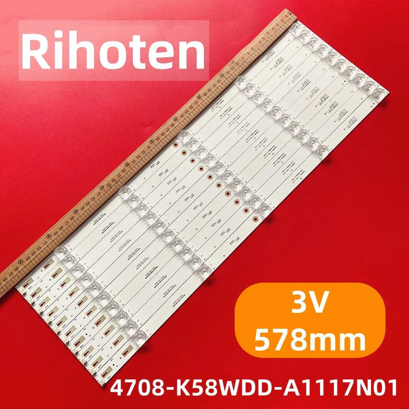 LED Backlight Strip for 58" TV 58D1U-FISDB Kuhk5820 K580WDE1 A1 Onn 4708-K58WDD-A2117N01 4708-K58WDD-A1117N01