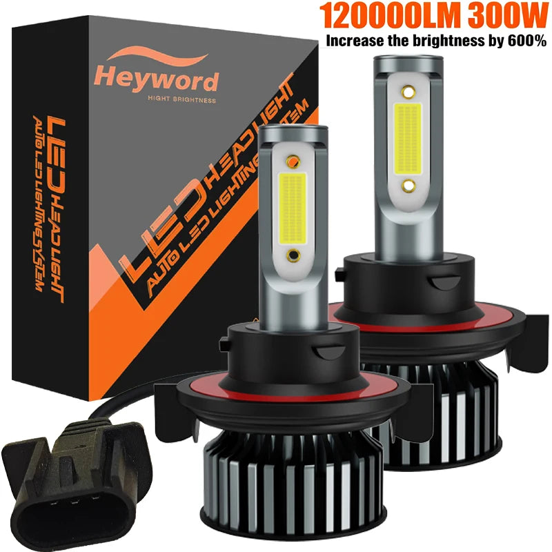 Heyword 2Pcs LED H4 H7 Car Headlight H1 LED Bulb H8 H11 9005 HB3 9006 HB4 9004 H3 H13 Led Lights 120000LM Turbo Lampada 12V