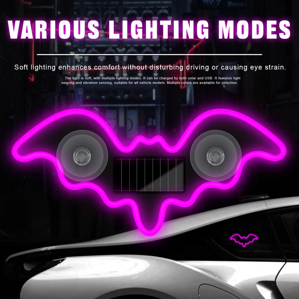 Bat-shaped Universal Solar Power Atmosphere Light Dynamic Gr
