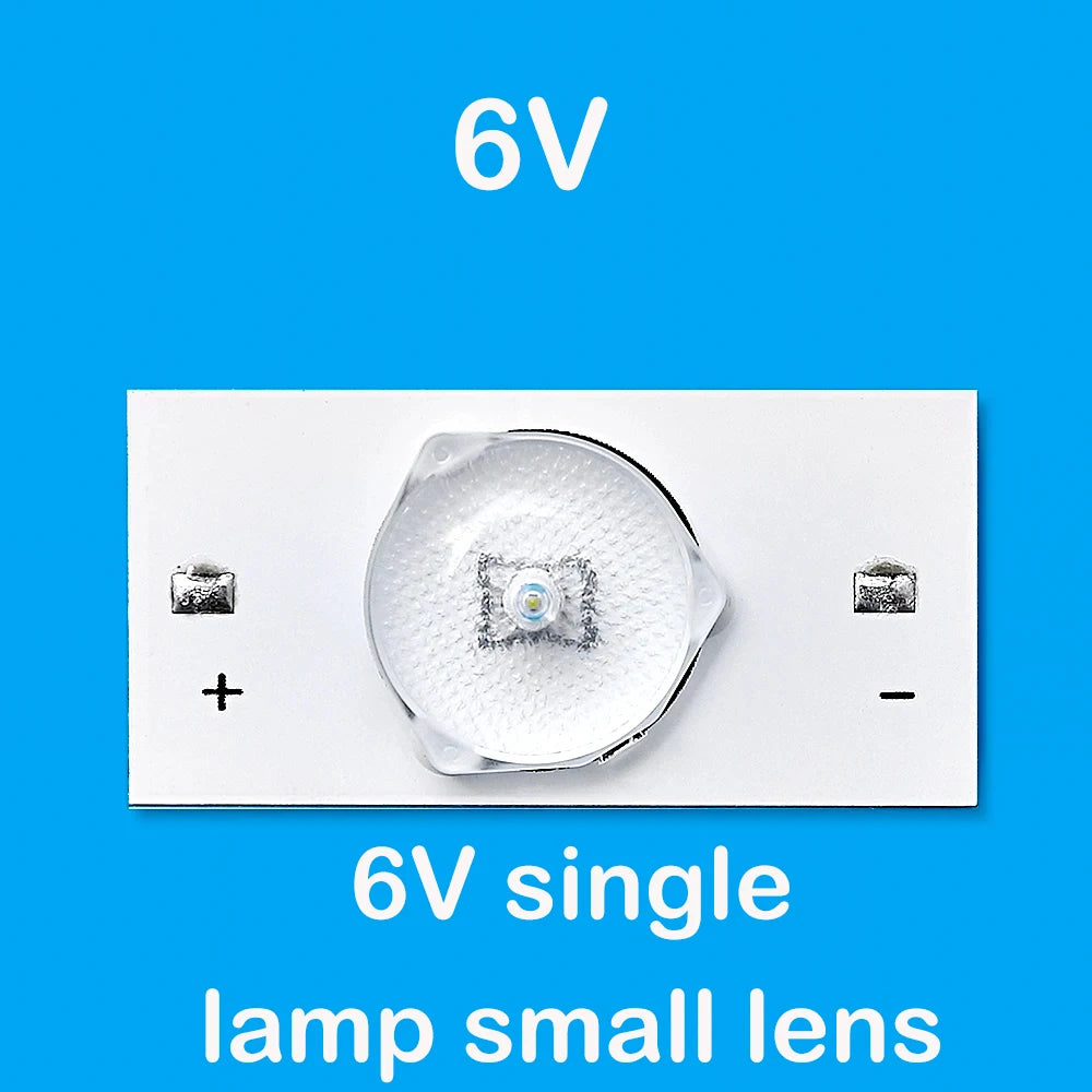 100 pcs LED Backlight strip 6V 3V SMD Lamp Beads with Optical Lens Fliter for 32-65 inch LED TV Repair(3V with Cable) 100%NEW
