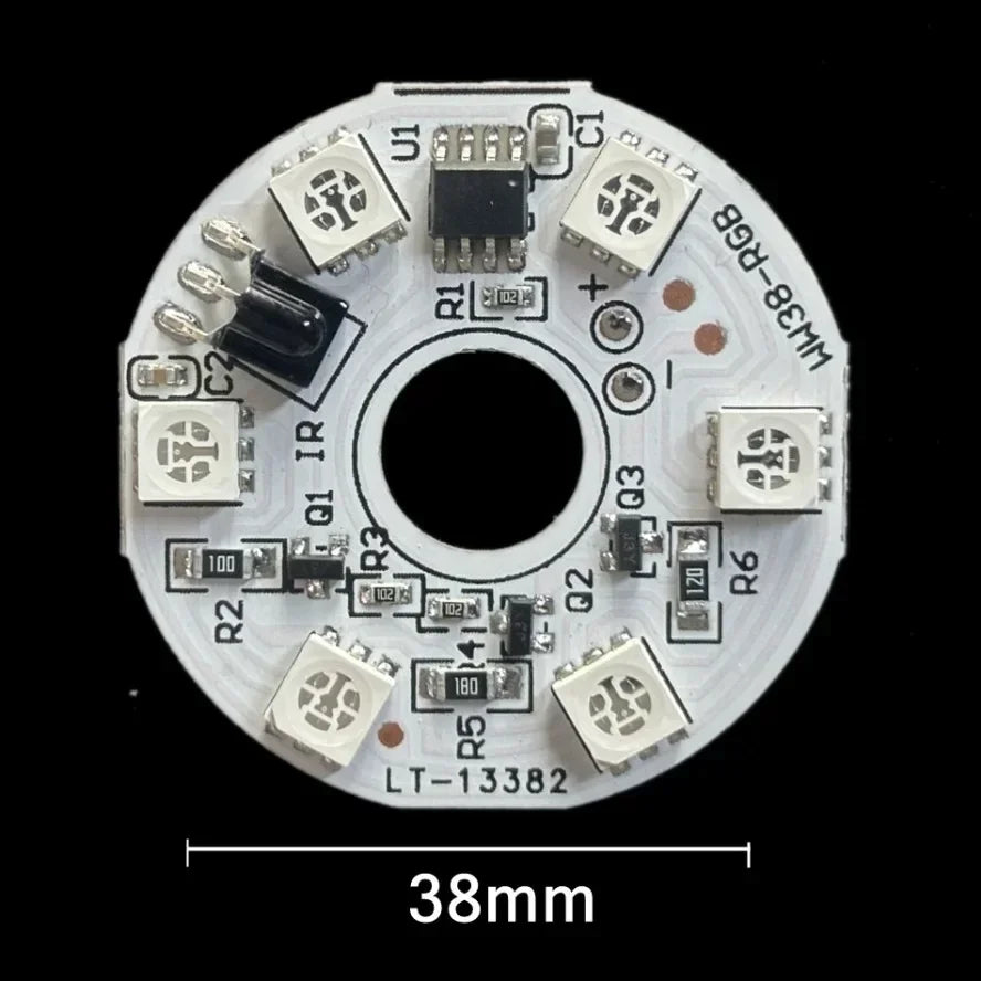 10 1PCS 5V RGB LED Lights Plate Linkage Control Colorful Sou
