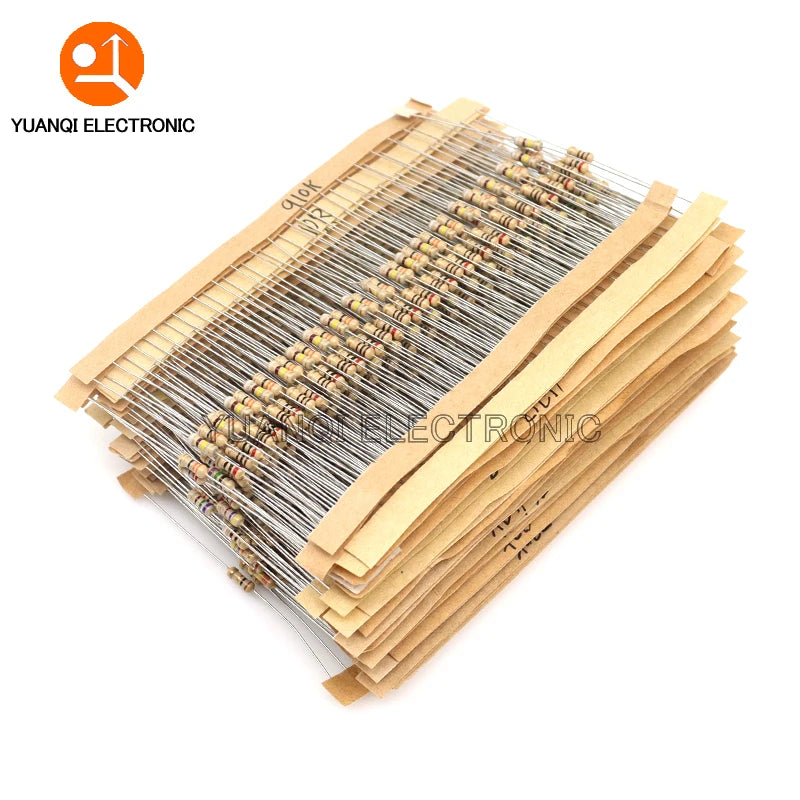 860pcs 1/4W Carbon Film Resistor Kit 5% Resistance Assorted 