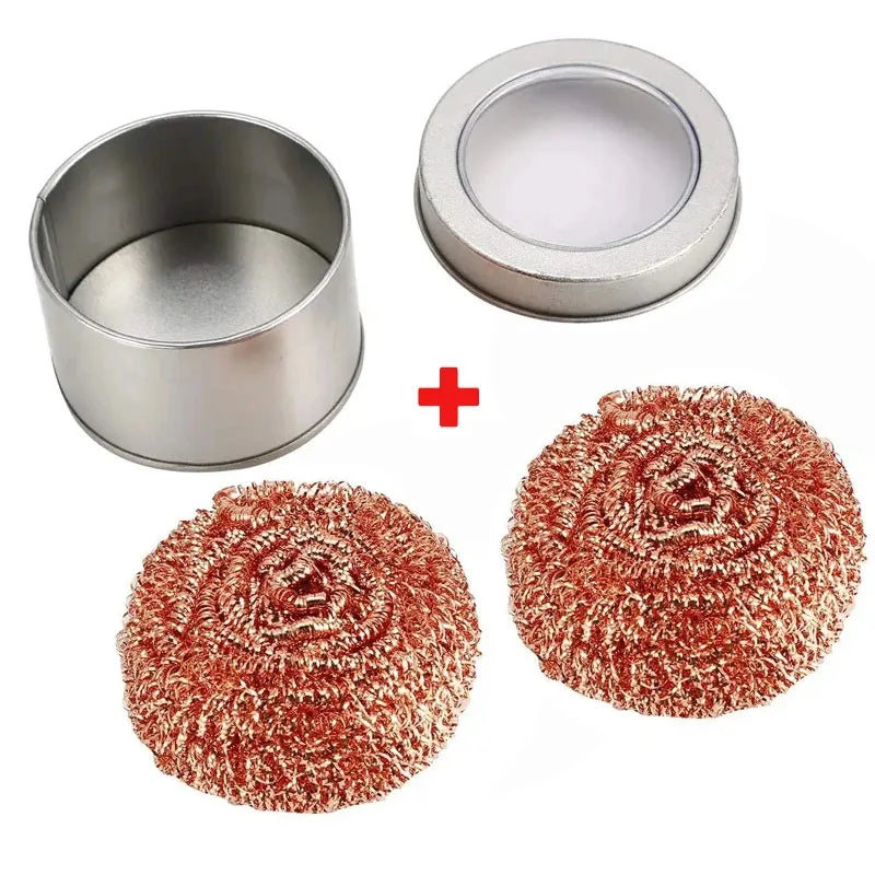 Metal Wire With Stand Set Welding Desoldering Soldering Solder Iron Tip Dross Cleaner Cleaning Steel Ball Mesh Filter Tin Remove