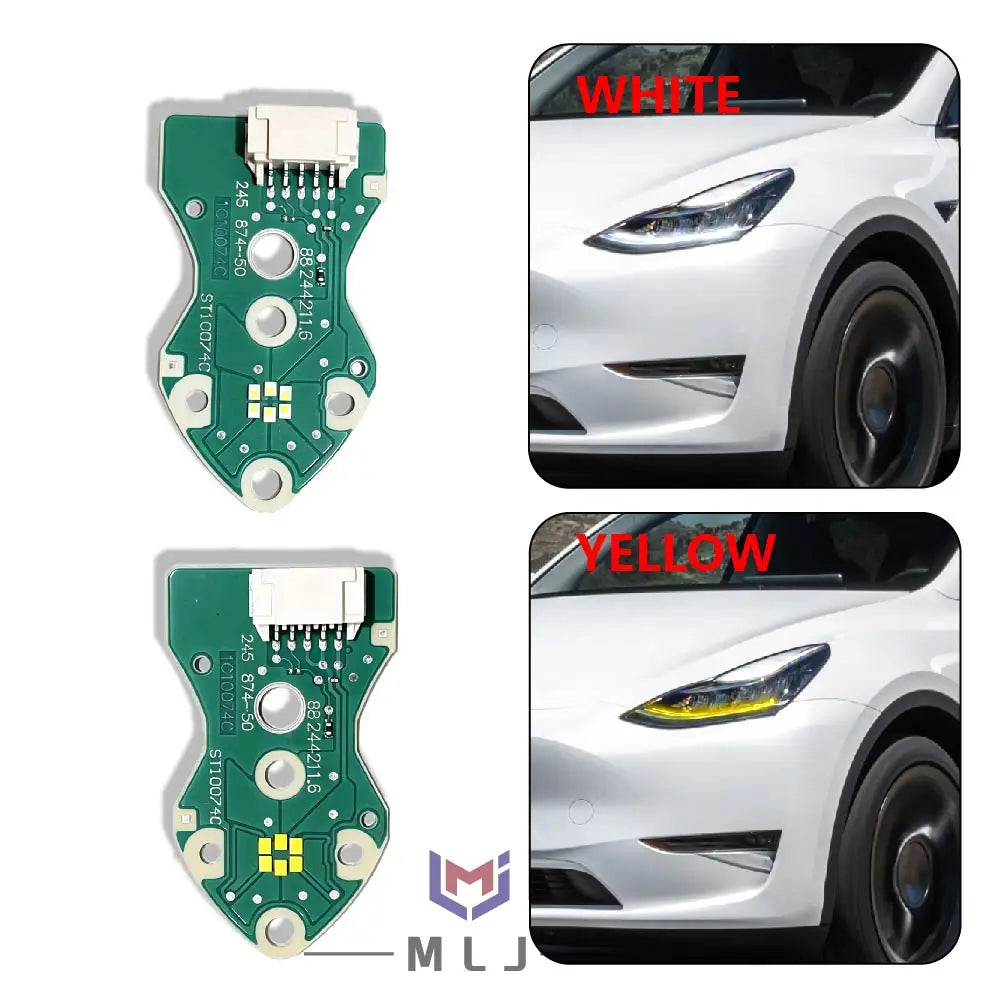 Angel Eye DRL LED Light Source Board Chip For Tesla Model 3 Model Y 2021-2023 Headlight Replacement Car