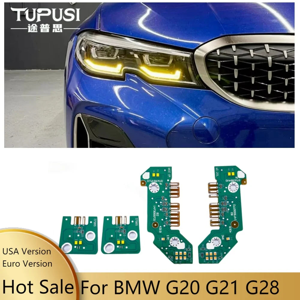 LED Headlight Daylight Led Chips Lemon Yellow Headlights Running Light DRL Modules Accessories for BMW G28