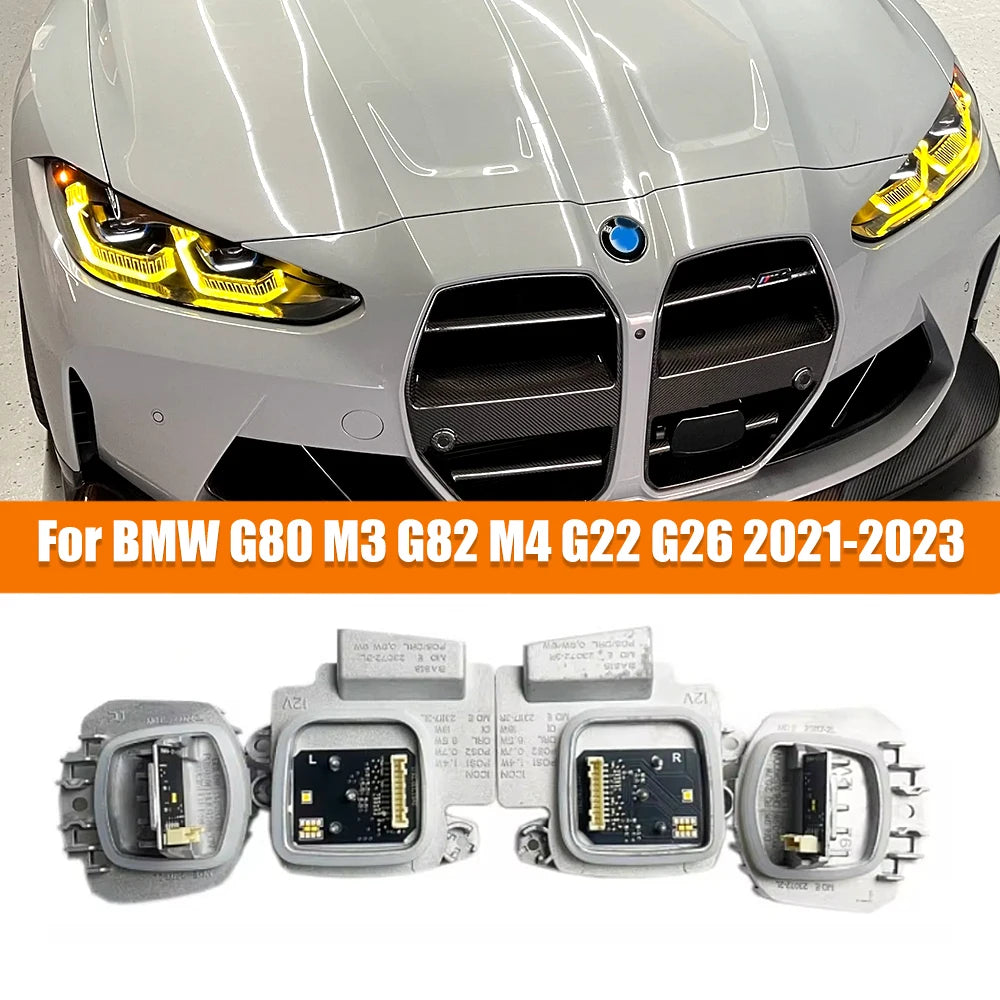 Angel Eye DRL LED Module Set For 21-23 BMW M3 M4 G22 G23 G26 G80 G82 G83 430i M440i Laser Headlight Daytime