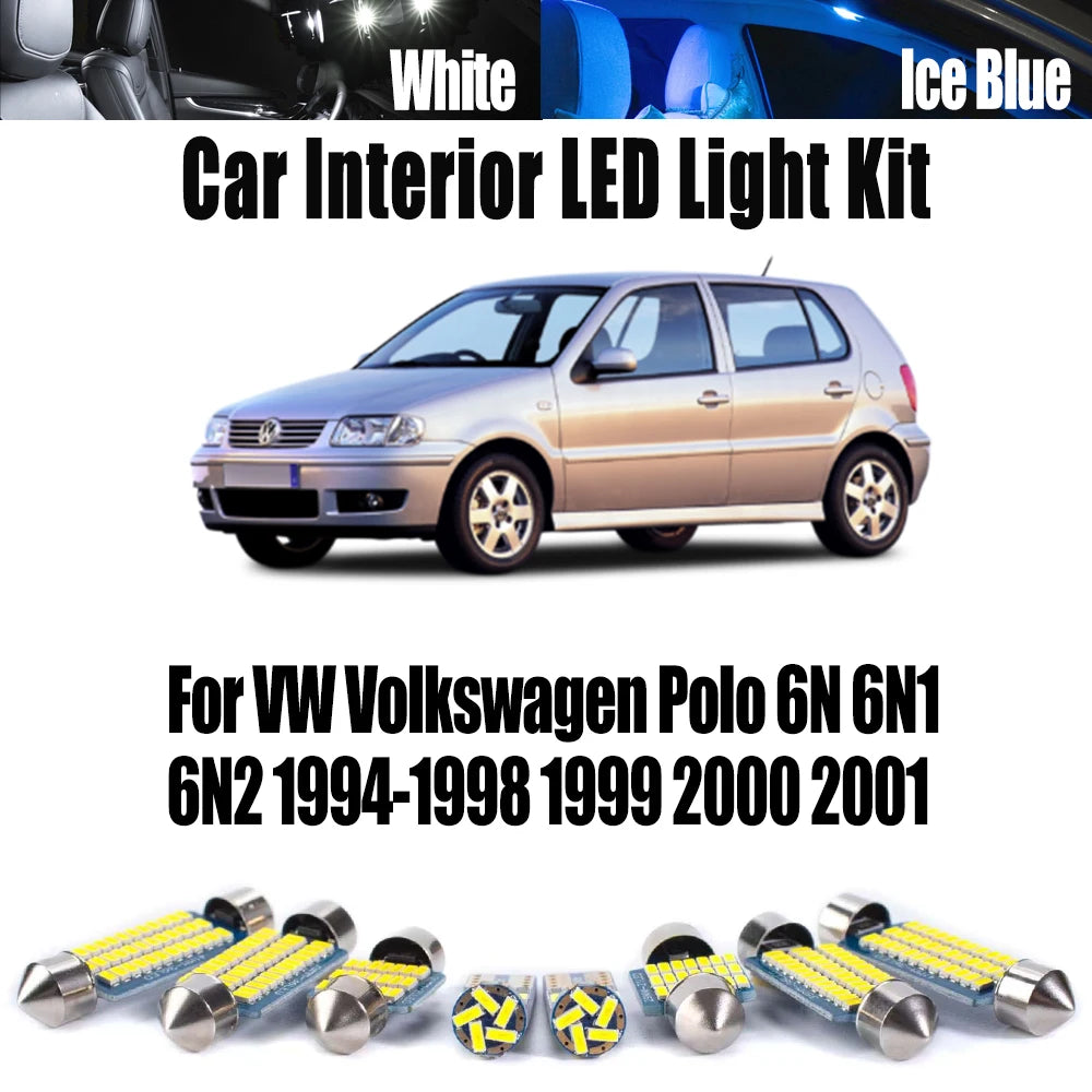 6-Piece LED Interior Light Kit for VW 1994-1998 - Canbus Error-Free Interior Bulbs