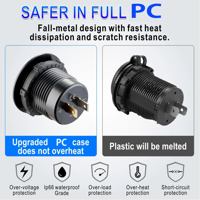 Quick Charge 3.0 usb port socket for car Dual USB Fast Car C
