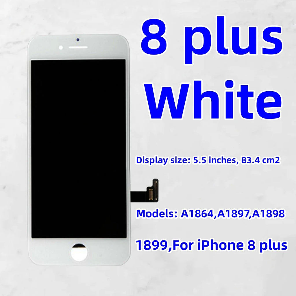 Lcd Display For Iphone 4 4S 5 5S 6 6S 7 8 Plus 7P 8P Black White Lcd Replacement Screen Digitizer Assembly With Repair Tools