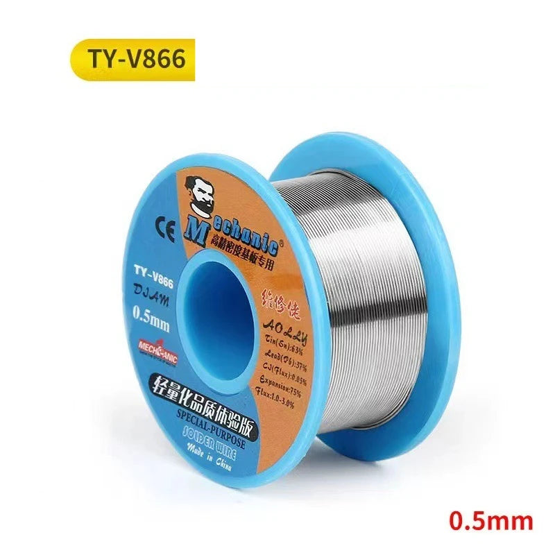 TY-V866 0.2-1.0mm Rosin Core High Purity Solder Wire 183 C f