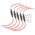 5PCS Glass Fuse Holder 5 20mm 6 30mm Screw Type with 22-14 A