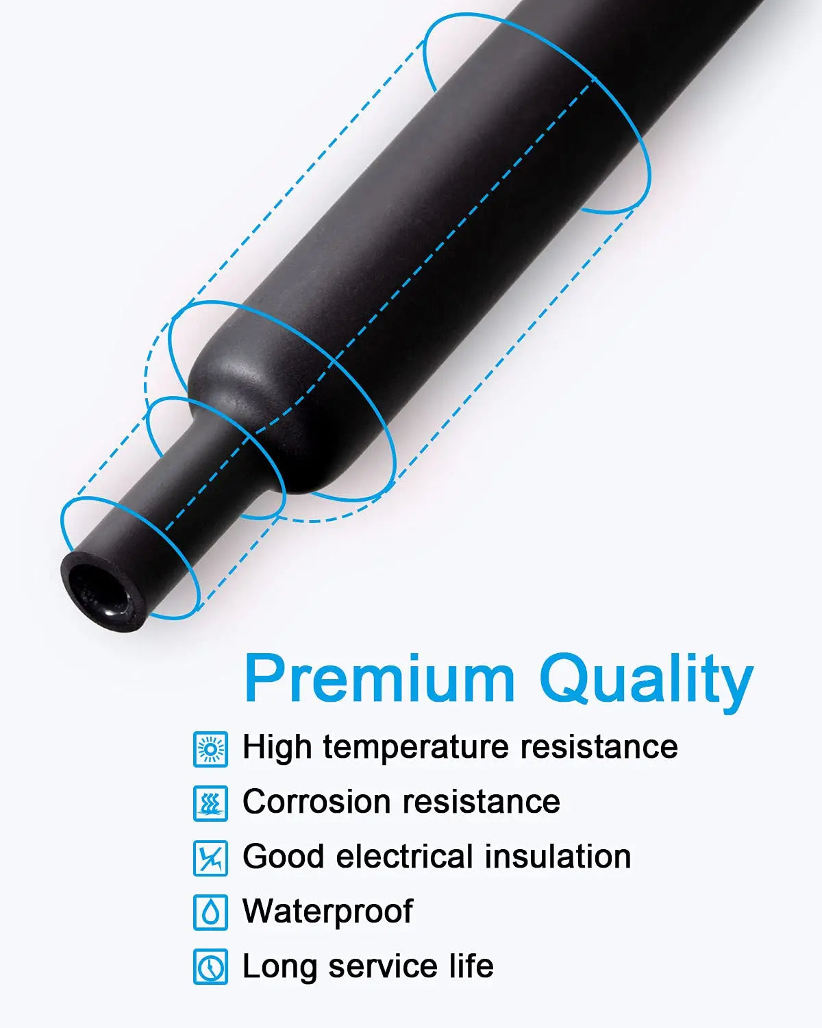 270 PCS Heat Shrink Tubing Kit - 3 1 Ratio Adhesive Lined Ma