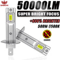 H1 LED Headlights Bulbs for Car CANBUS Fog Lights 500W 50000