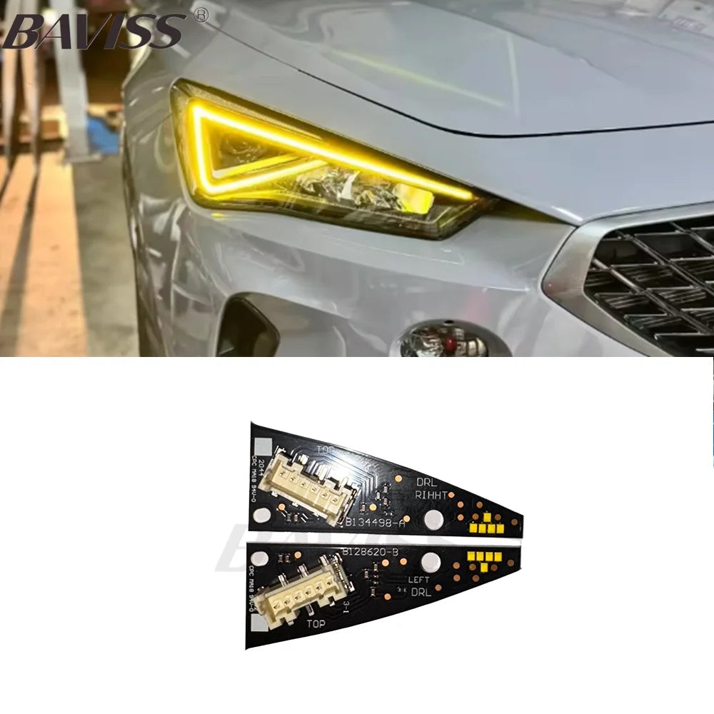 LED Headlight Daytime Running Light Yellow Blue Red Amber Purple for SEAT