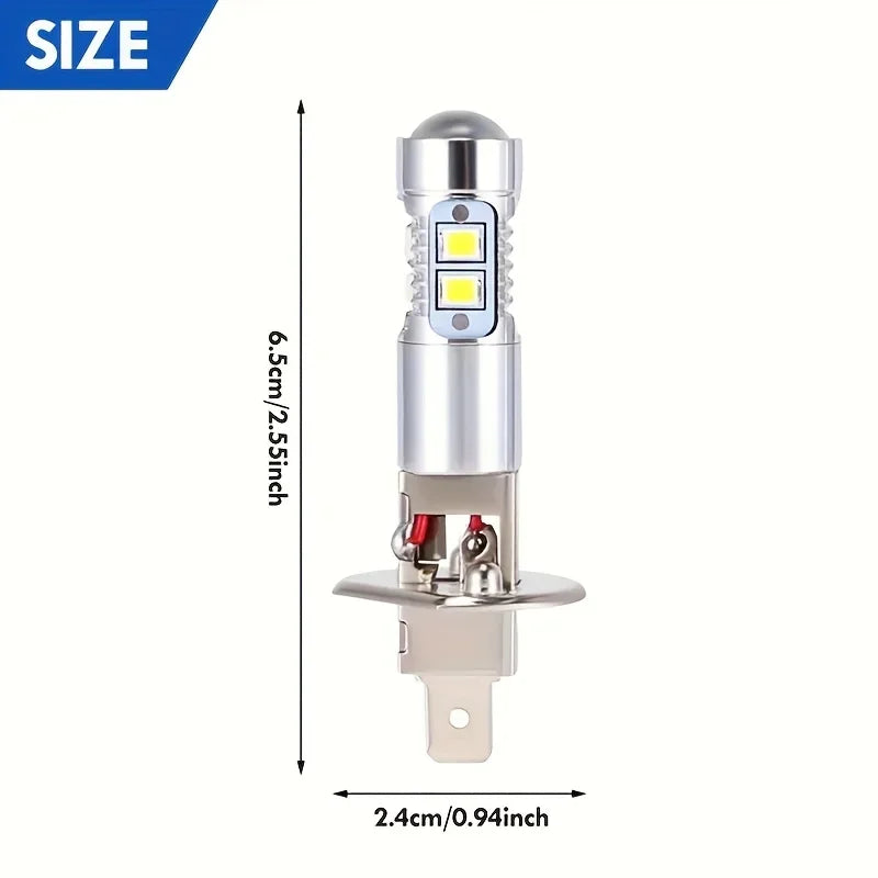 4/2Pcs H1 Super White LED Headlight Bulbs Kit High Low Beam 