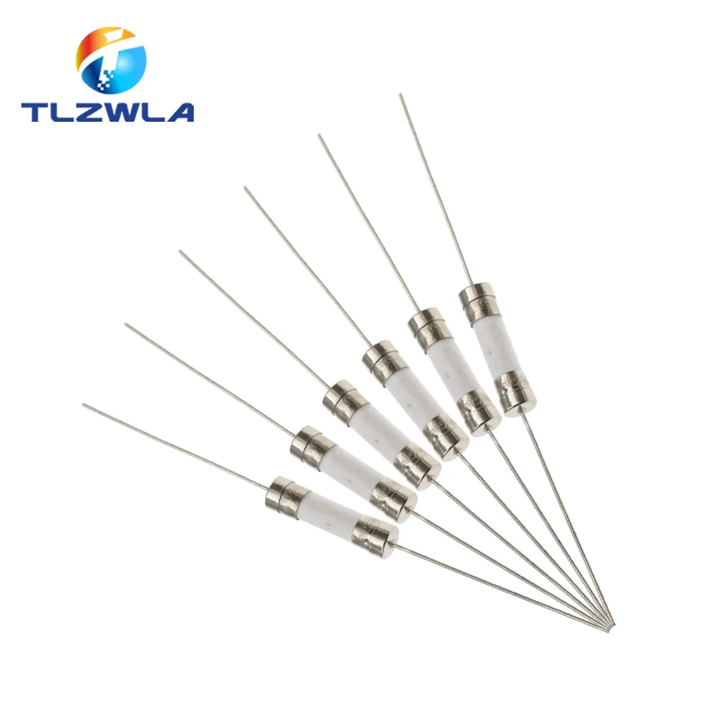 10PCS 5 20mm Fast Break Ceramic Fuse Slow Blow Tube Fuse Wit