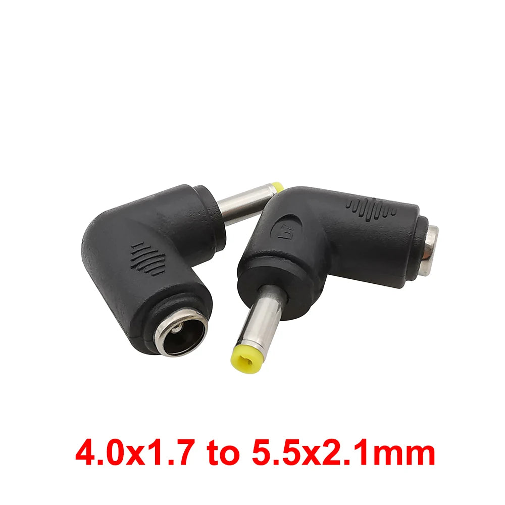 5/2/1Pcs Right Angle DC 5.5 x 2.1mm Female Jack to 3.5x1.35 4.0x1.7 4.8x1.7 5.5x2.1 5.5x2.5 6.3x3.0 6.0x4.4mm Male DC Connector