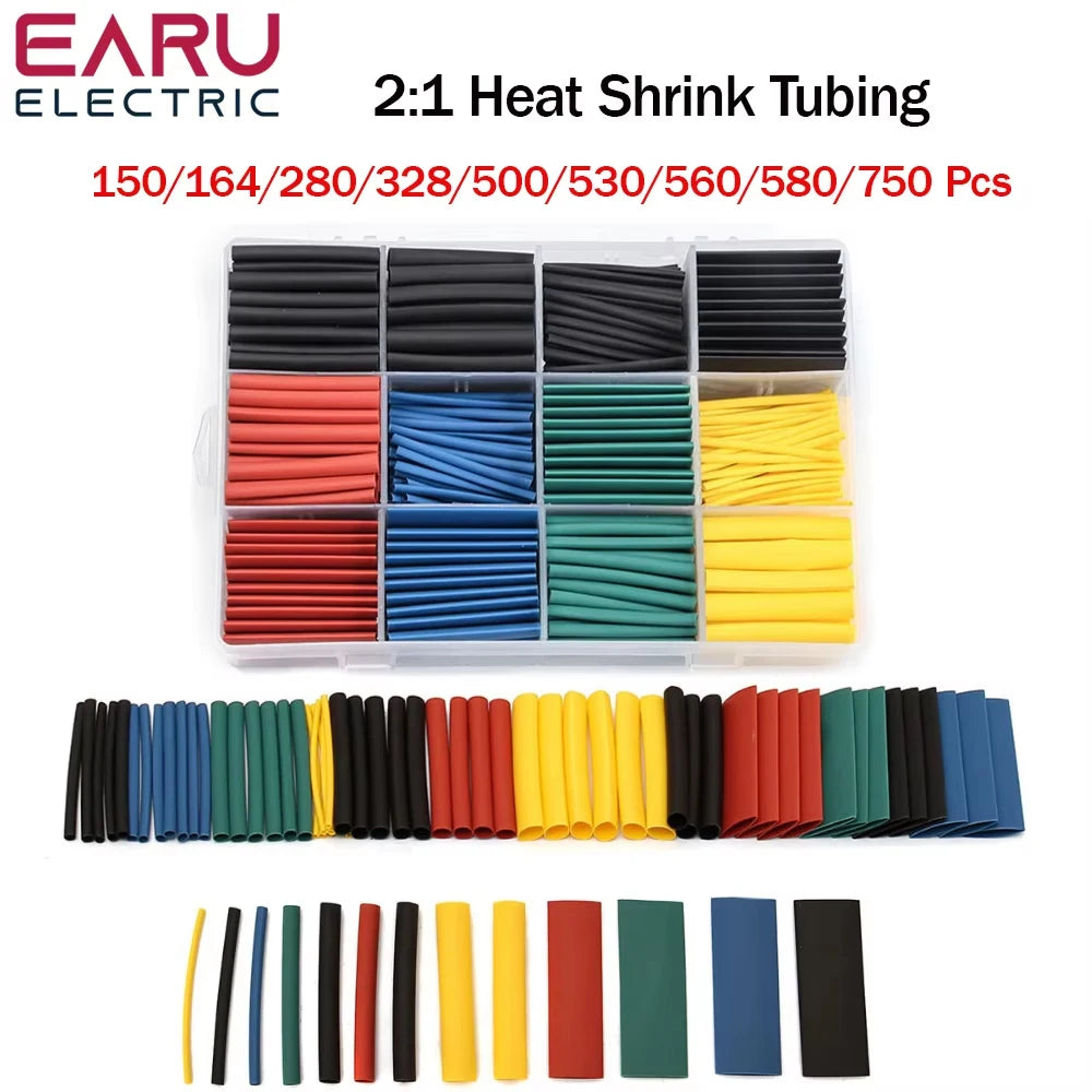 150-750pcs Heat-shrink Tubing Thermoresistant Tube Heat Shri