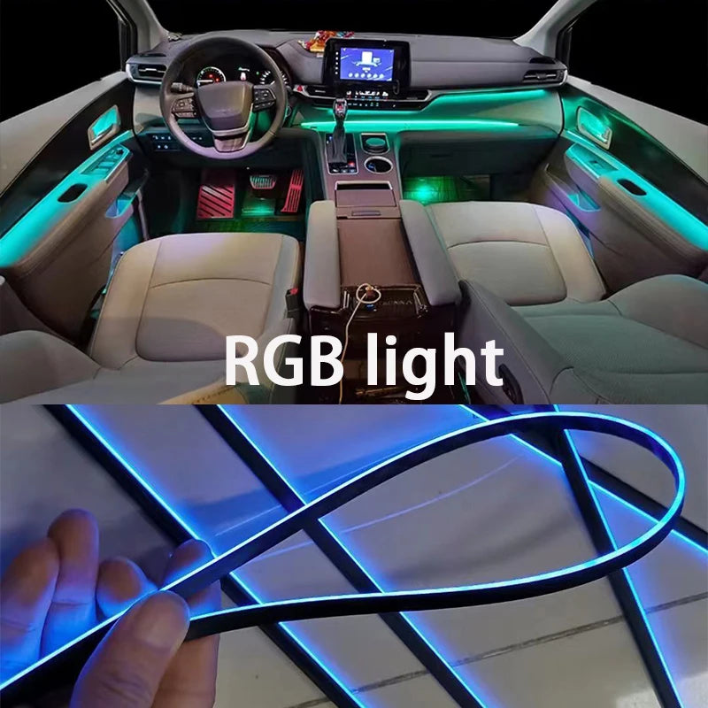 6/10/14/18 in 1 Led Car Ambient Lights RGB 213 64 Color Acry