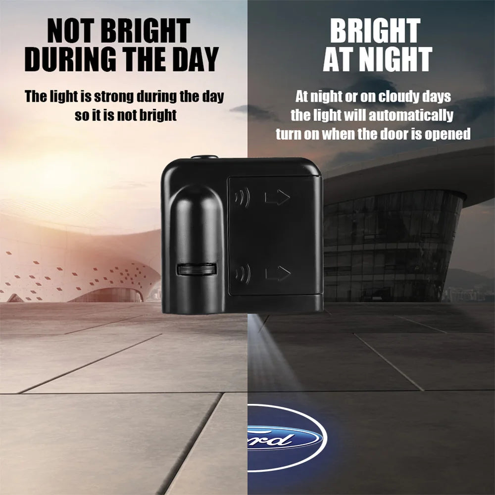 Car LED Door Projector Lamps Laser HD Welcome Courtesy Light