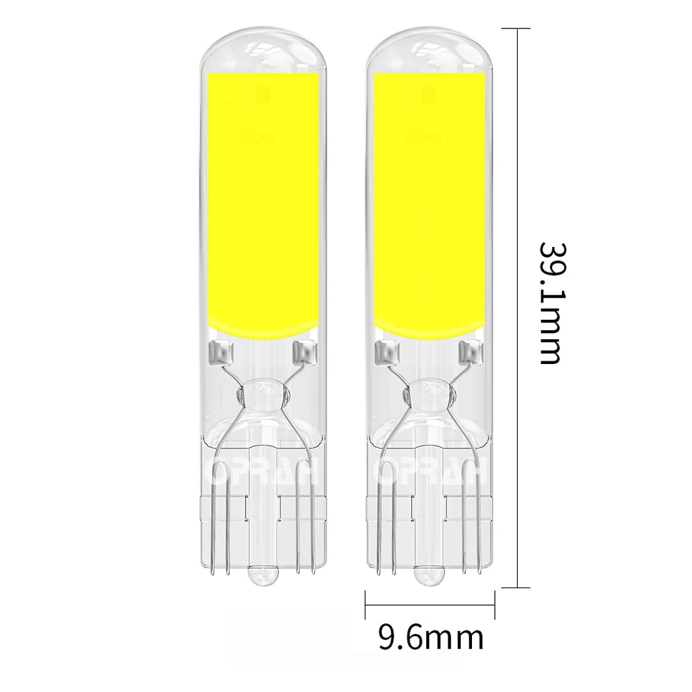 2Pcs Newest T10 Led Bulbs Canbus W5W Sapphire COB Drive-Free Led Wedge Bulb 6000K 168 194 Led 5W5 Car Interior Dome Reading Bulb