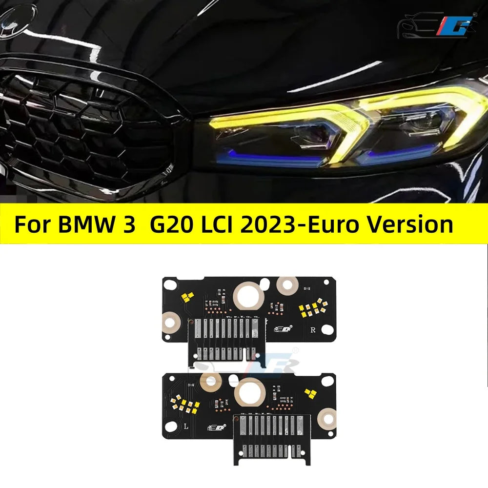 DRL Lemon Yellow LED Panel Superbright Laser Daytime Running Lights Yellow Headlight DRL Module for BMW G28