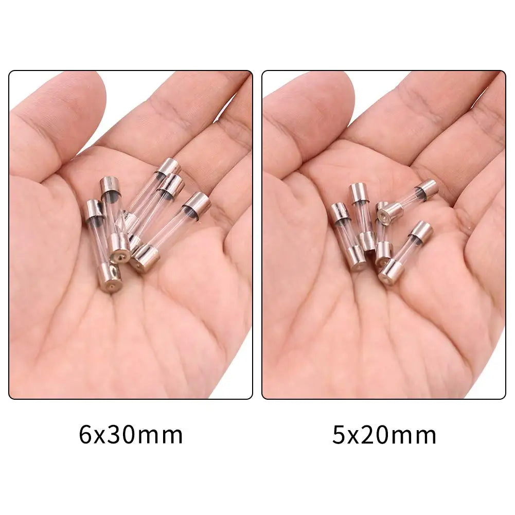 100/72pcs 5 20 6 30 Fast Melting Glass Tube Fuse Car Glass T