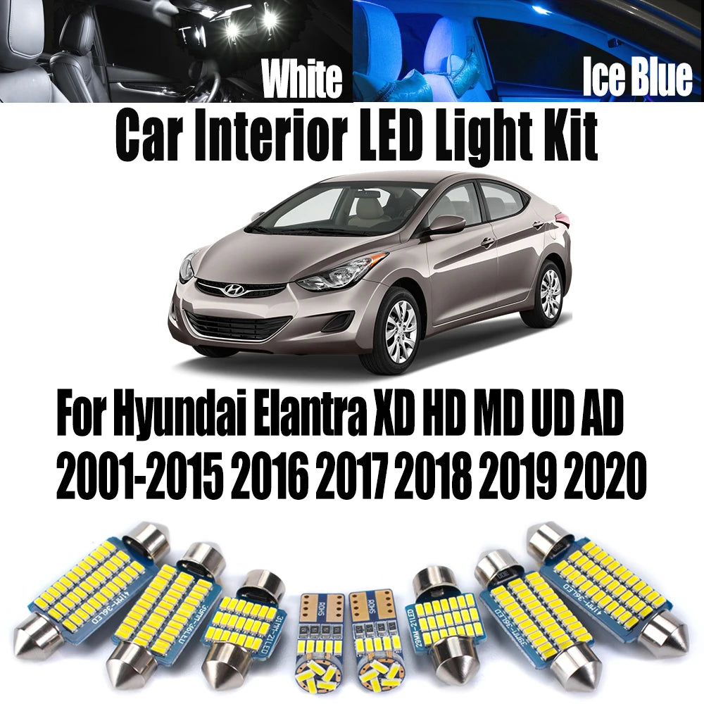 LED Interior Map Dome Light Kit For Hyundai Elantra XD HD MD