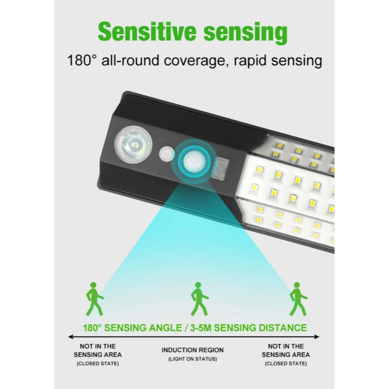 316/158 LED Solar Motion Sensor Light Outdoor Waterproof 7 M